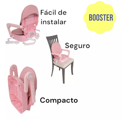 Silla Periquera Para Bebe Alta Plegable Portátil 3 En 1
