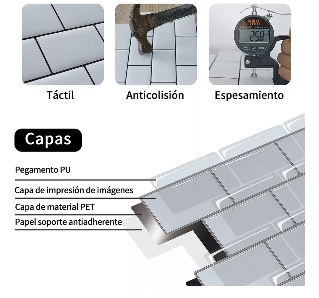 Panel decorativo 3D Ladrillo 20pz