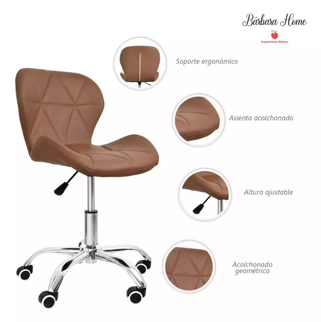 Silla De Oficina Vinipiel Con Rueditas 1 pieza