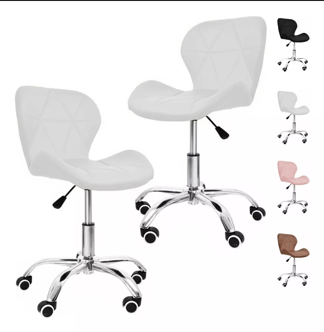 2 sillas de escritorio moderna cromada