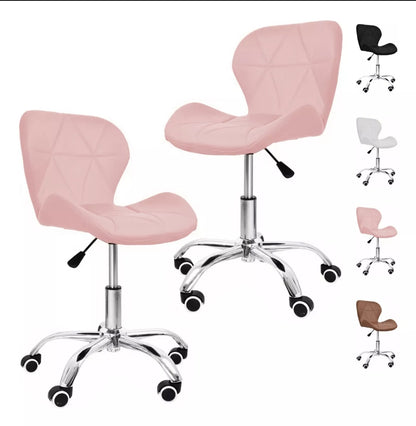 2 sillas de escritorio moderna cromada