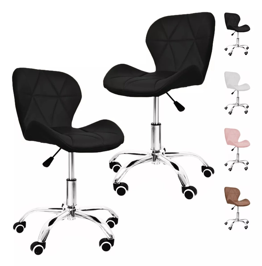 2 sillas de escritorio moderna cromada