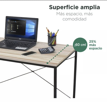 Escritorio de melamina 120cm x 122cm x 60cm