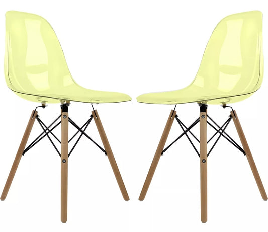 Set 2 sillas tipo eames acrílico