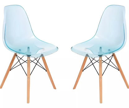Set 2 sillas tipo eames acrílico