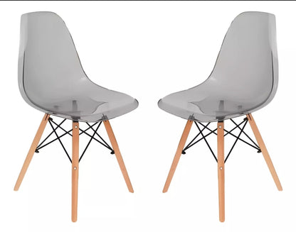 Set 2 sillas tipo eames acrílico