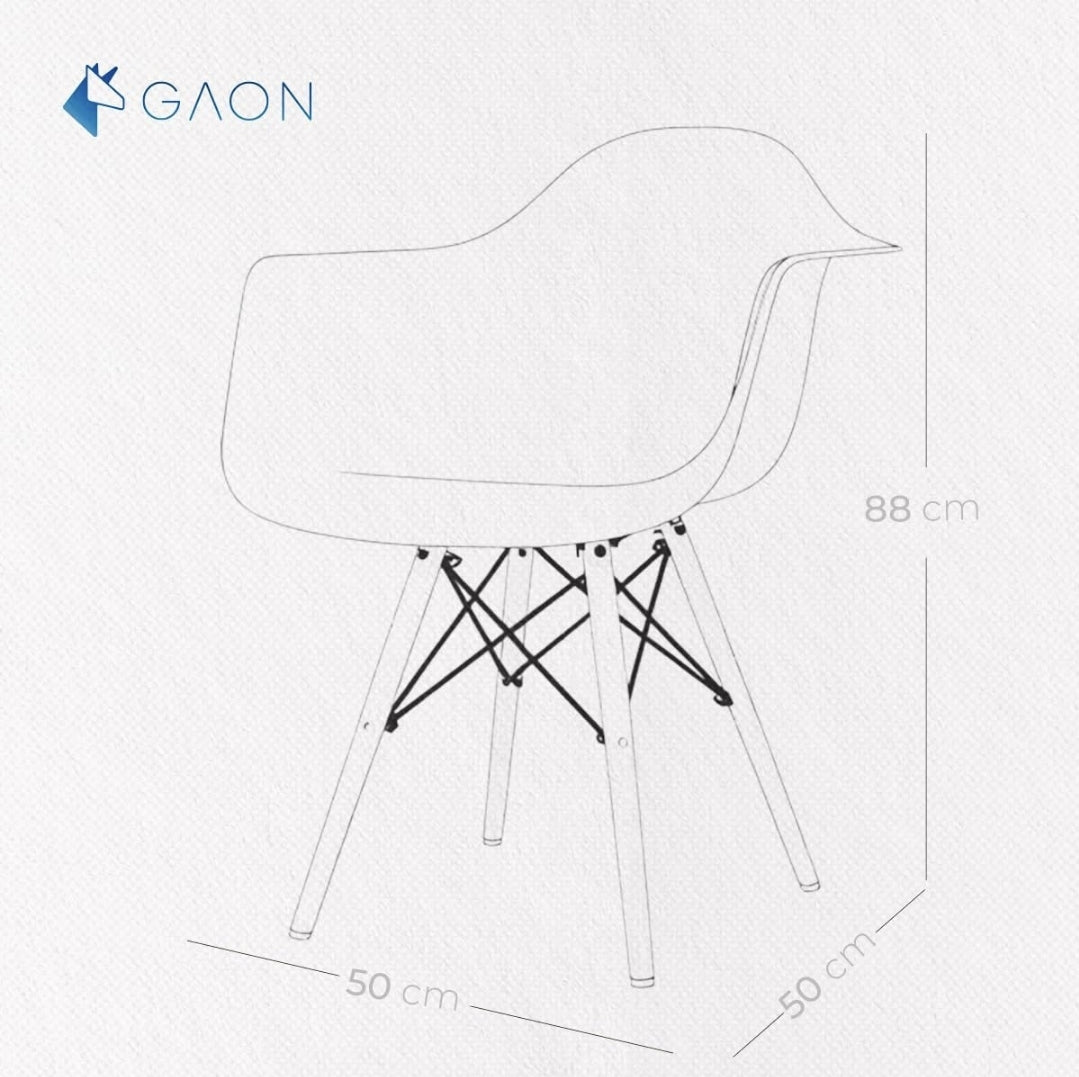 GAON Mirel. Set 2 Sillas ergonómicas para Comedor Vessel