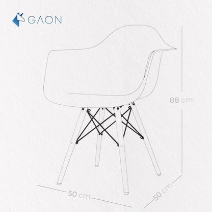 GAON Mirel. Set 2 Sillas ergonómicas para Comedor Vessel