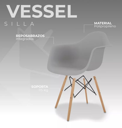 GAON Mirel. Set 2 Sillas ergonómicas para Comedor Vessel