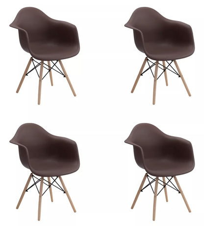 Sillas Minimalistas Eames Arm Paquete De 4 Unidades