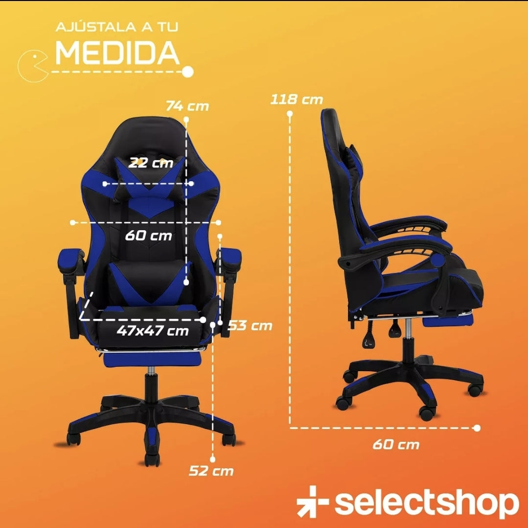 Silla Gamer Reclinable Giratoria Ergonómica