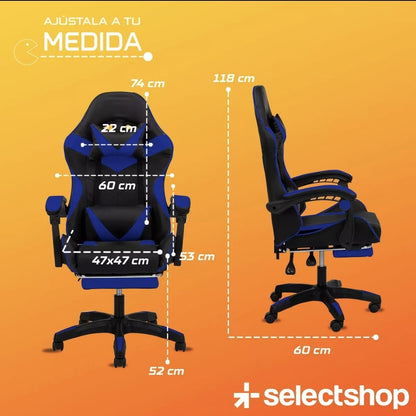 Silla Gamer Reclinable Giratoria Ergonómica