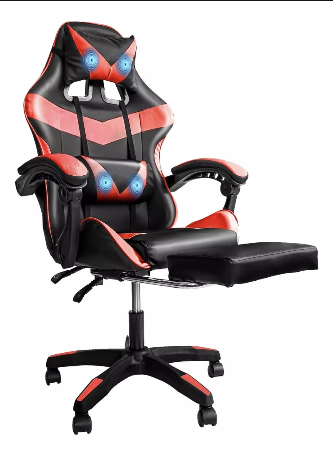 Silla Gamer Reclinable Giratoria Ergonómica Cómoda 2 Masajes