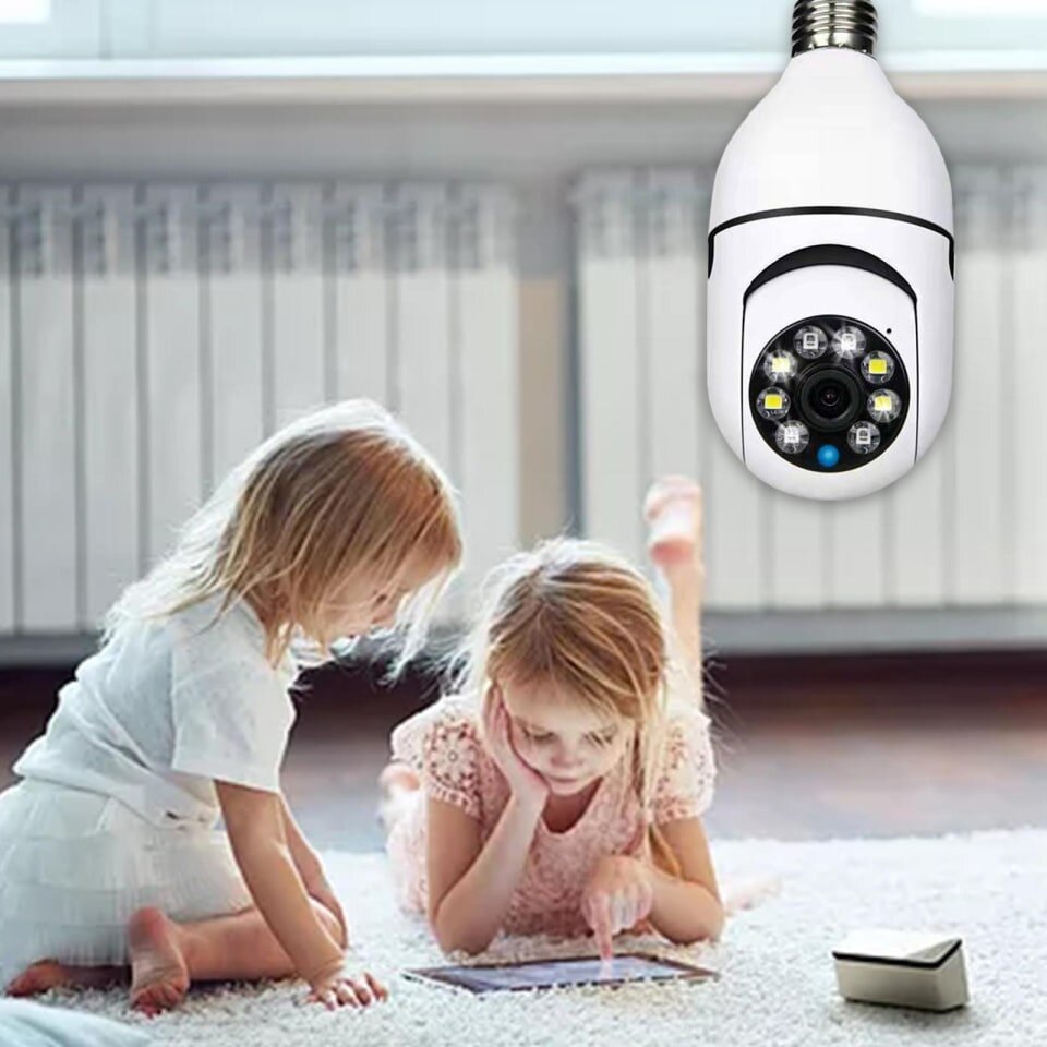 Kit de 2 cámaras de vigilancia WiFi tipo foco