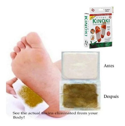 Parches para pies KINOKI desintoxicantes para el cuerpo