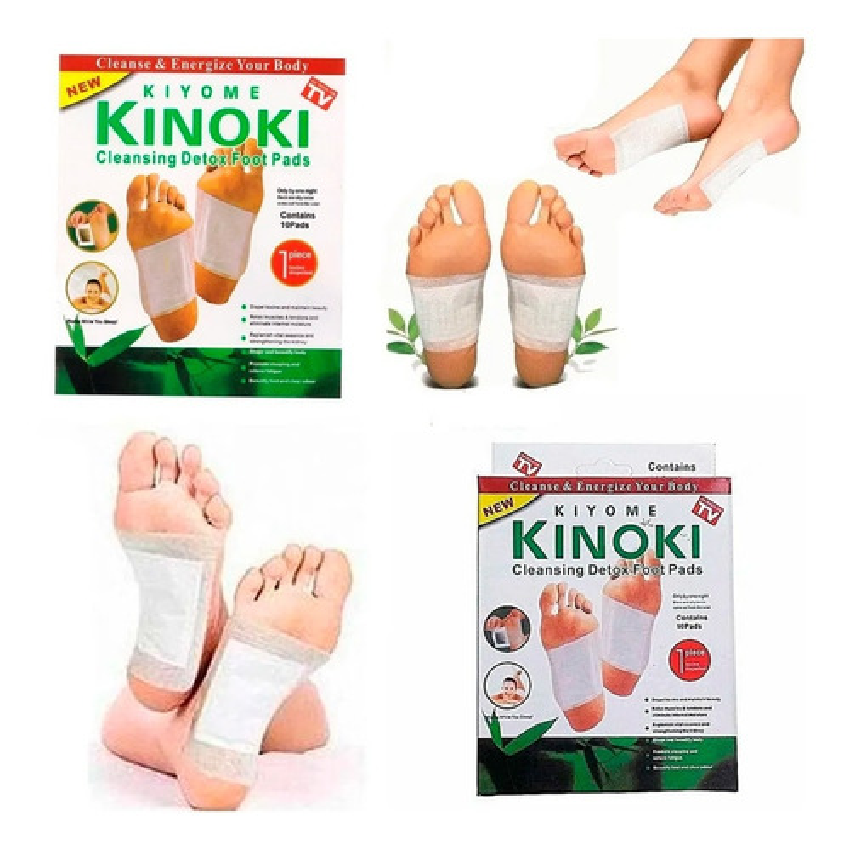 Parches para pies KINOKI desintoxicantes para el cuerpo