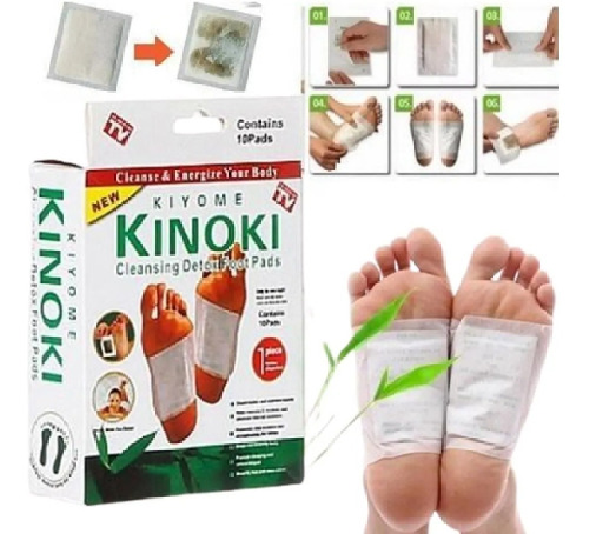 Parches para pies KINOKI desintoxicantes para el cuerpo