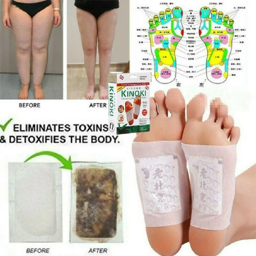 Parches para pies KINOKI desintoxicantes para el cuerpo