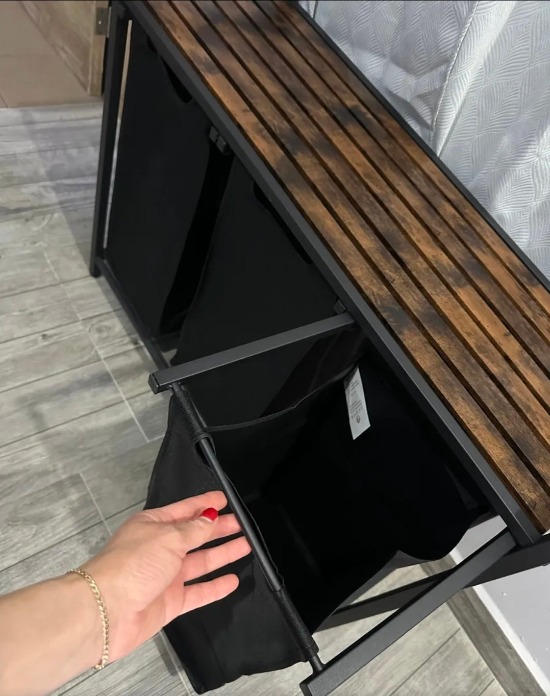 Cesto Para Ropa Sucia Con 3 Bolsas De Tela Oxford