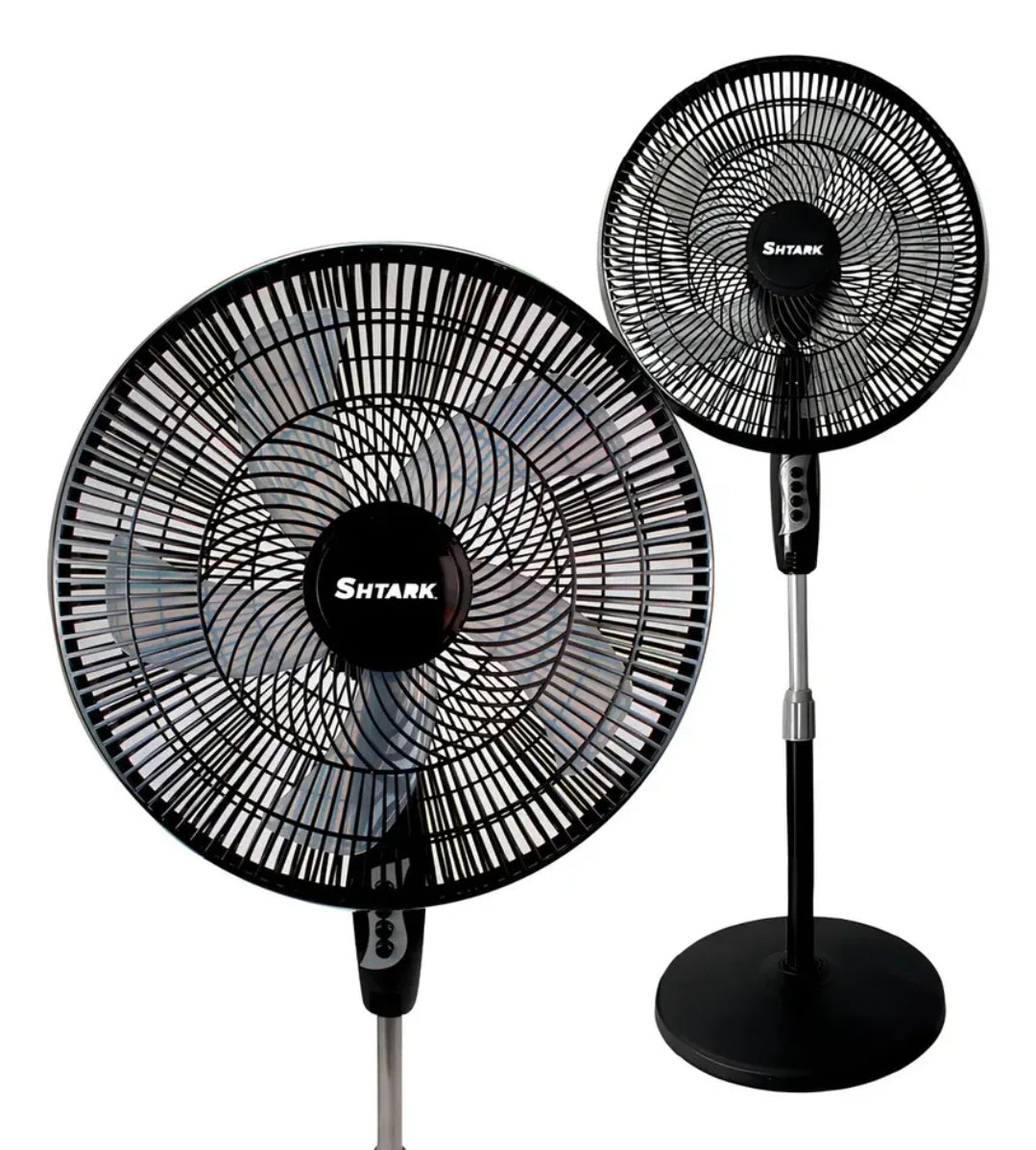 Set 2 Ventiladores De Pedestal 5 Aspas 16" 3 Velocidades Frecuencia 60hz