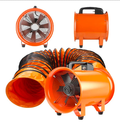 Extractor De Aire Industrial Ventilador 12'' Con Conducto 5m, 3300 Rpm