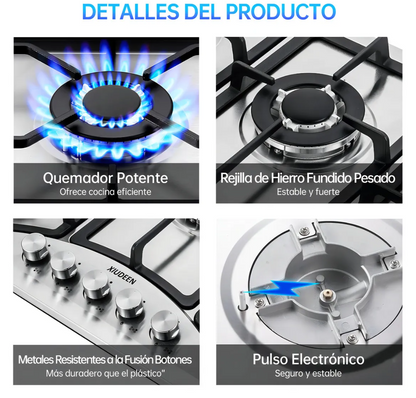 PARRILLA XIUDEEN 5 QUEMADORES ACERO INOXIDABLE