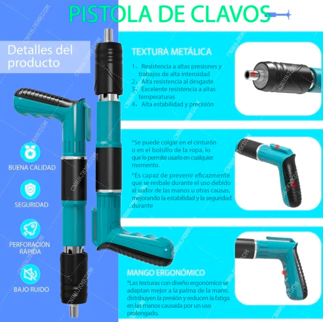 Pistola de clavos portátil