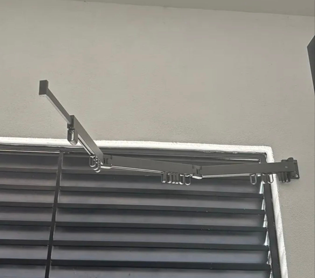Tendedero Ropa Retráctil Triple Plegable 1.2m Con 18 Ganchos