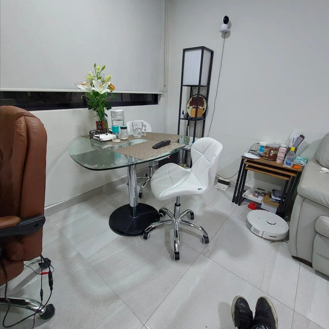 2 sillas de escritorio moderna cromada