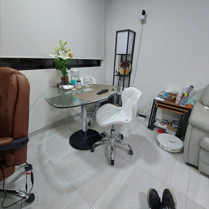 2 sillas de escritorio moderna cromada