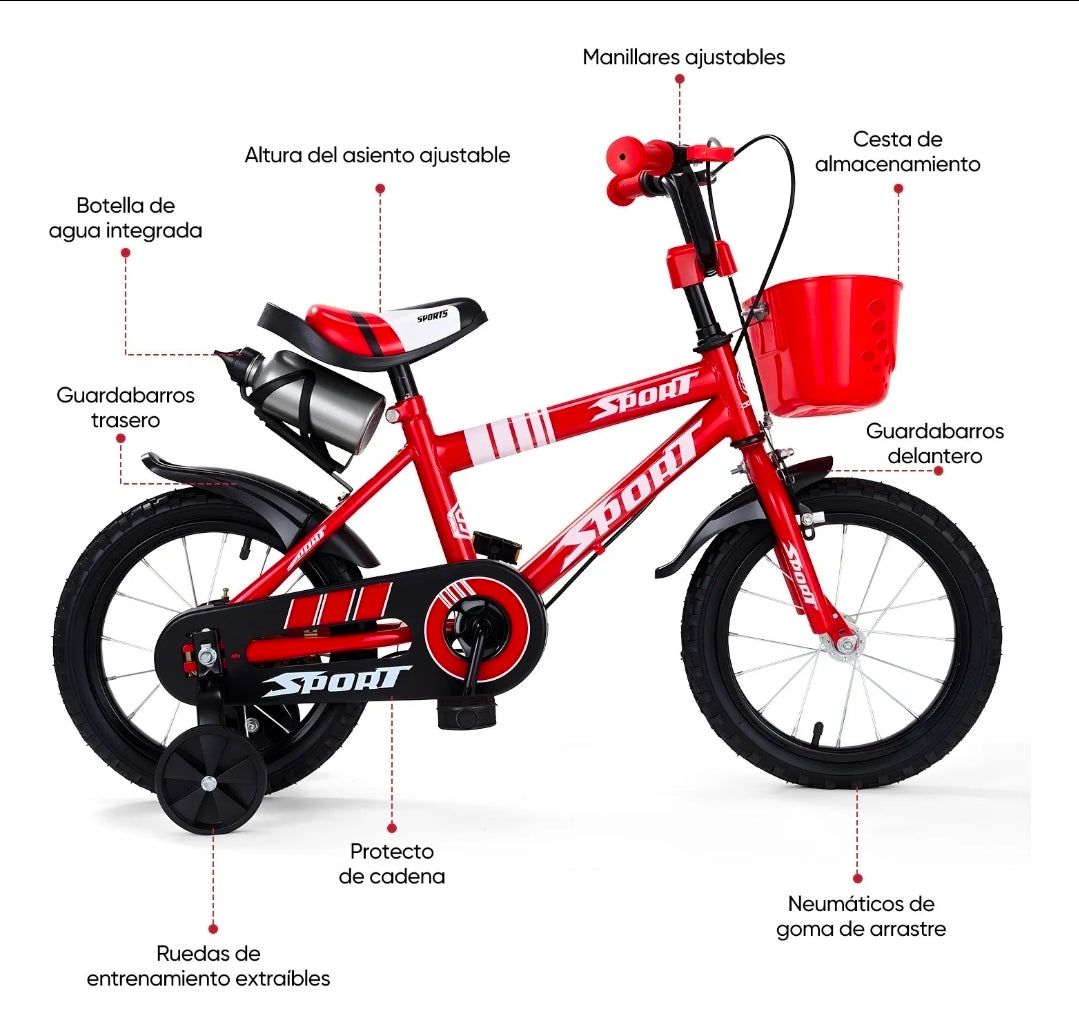 Bicicleta infantil con ruedas R14