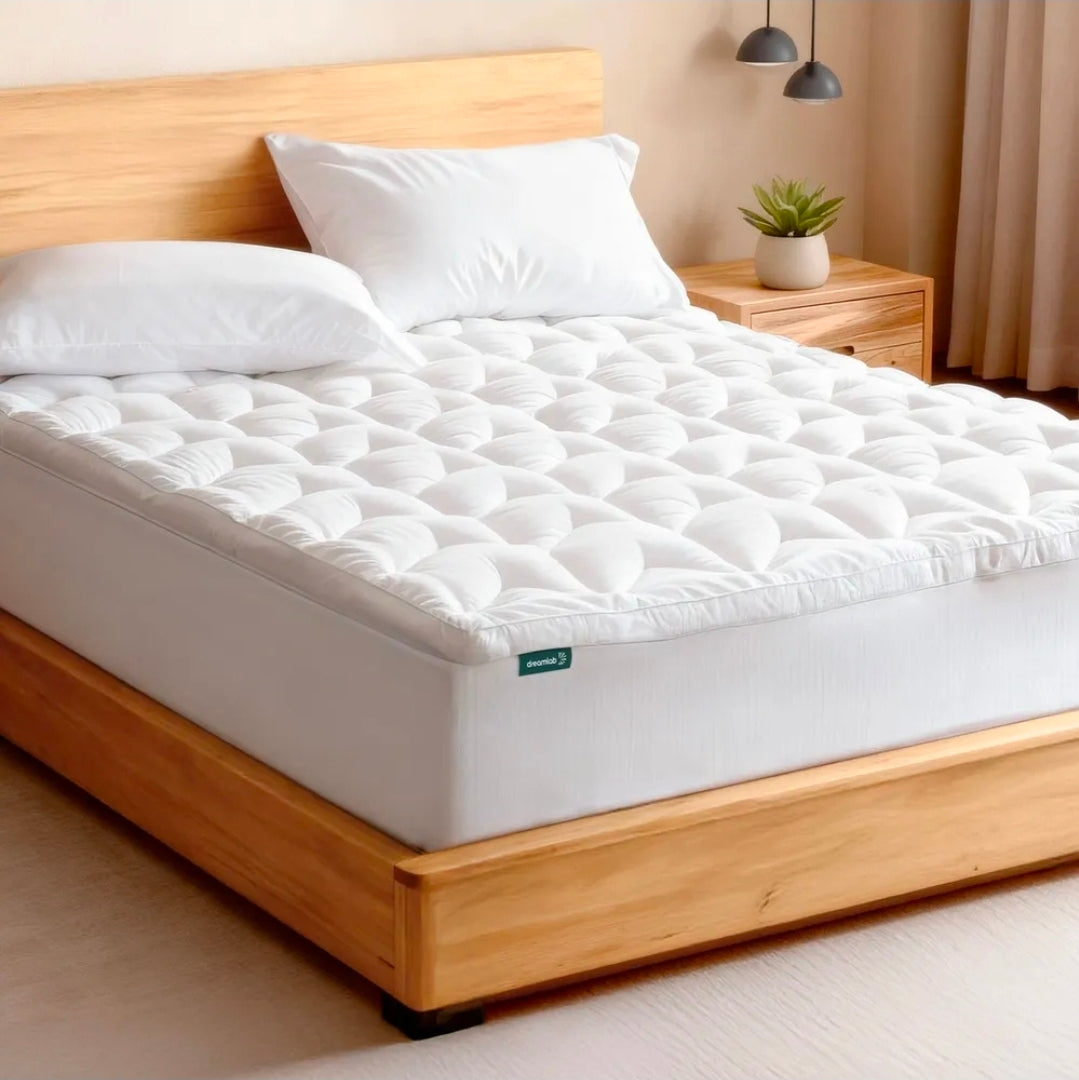 Dreamlab Cubre Colchón De Premier Extra Relleno De Microfibras Recubiertas En Gel