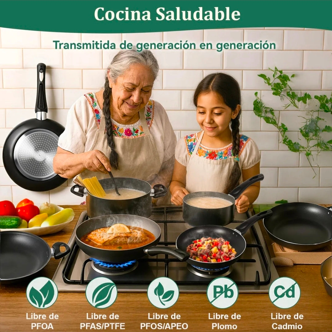 Batería de cocina 27 piezas Aluminio Antiadherente Novry