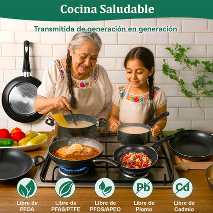 Batería de cocina 27 piezas Aluminio Antiadherente Novry