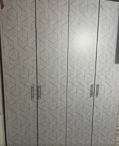 Papel tapiz para pared Oro Hexagonal Autoadhesivo
