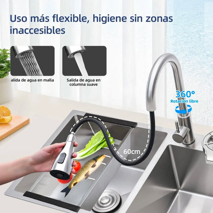 Fregadero De Acero Inoxidable 80X45X22Cm Tarja Doble Para Cocina
