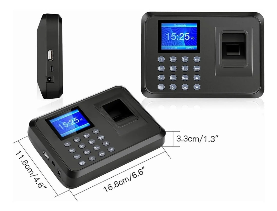 Reloj checador huella biométrica digital