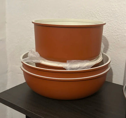 Batería de Cocina Juego de Ollas y Sartenes de Cerámica Antiadherente IronHoof 22 Piezas