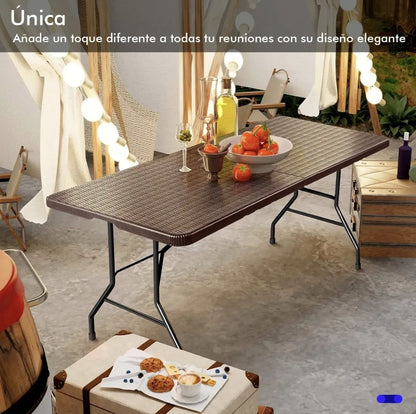 Mesa Plegable tipo Portafolio para Jardín 1.8 Metros