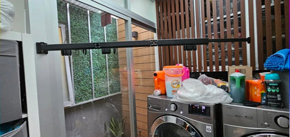 Tendedero Ropa Retráctil Triple Plegable 1.2m Con 18 Ganchos