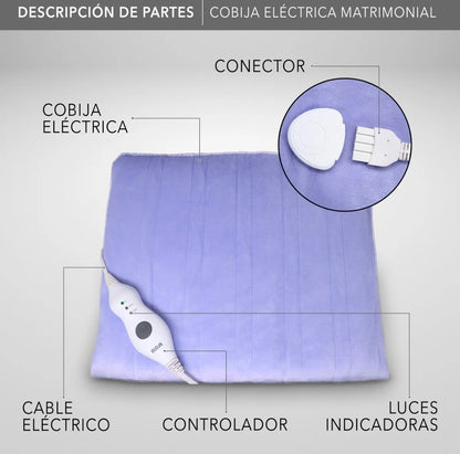 Cobija eléctrica lila