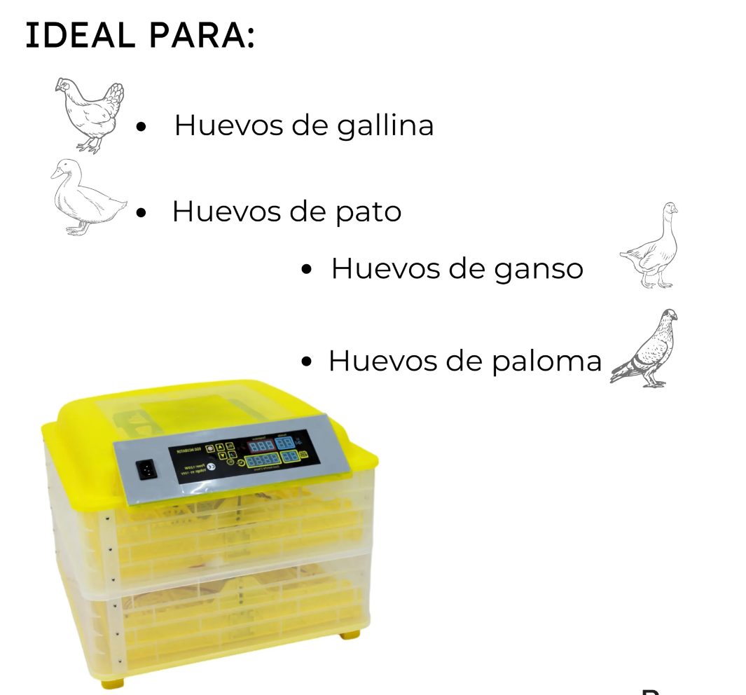 INCUBADORA PARA 112 HUEVOS