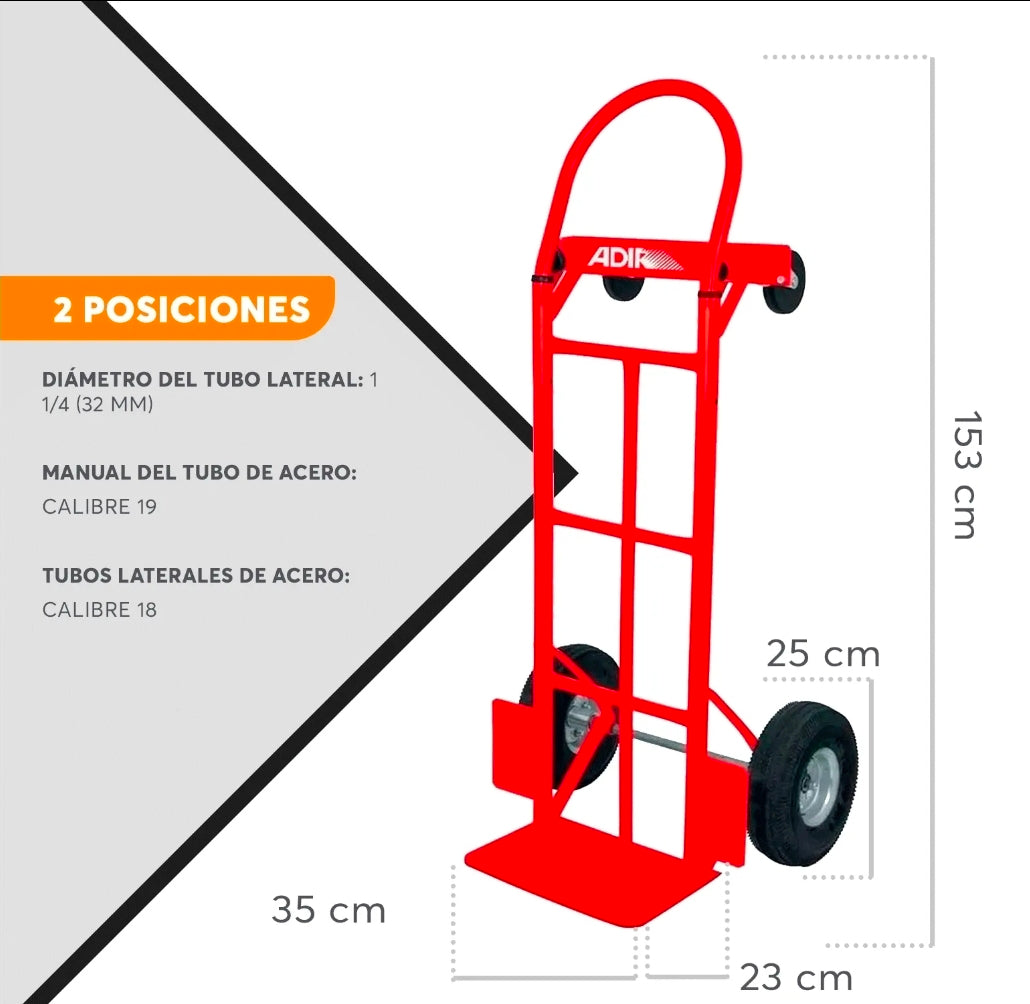 Diablo plataforma 400kg Rojo