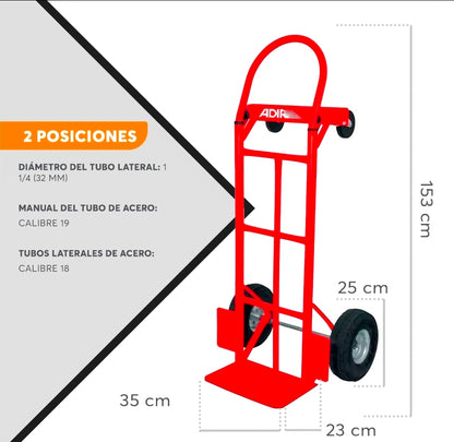 Diablo plataforma 400kg Rojo
