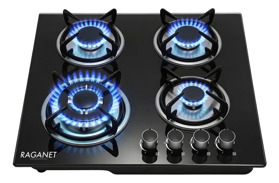 Parrilla 4 quemadores cristal templado RAGANET