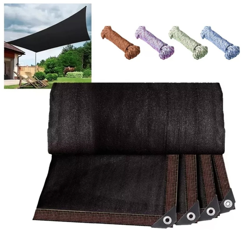 Malla Sombra Para Jardin Raschel Black 80% 6x4 Mts Reforzada