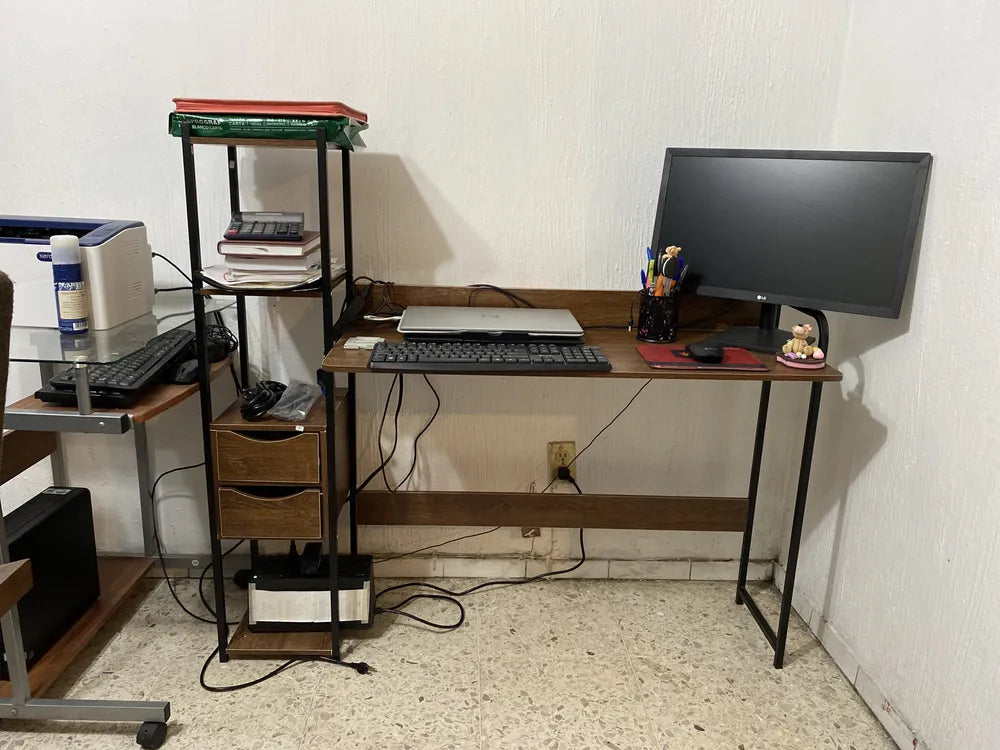 Escritorio De Oficina Minimalista con 2 Cajones 1.2m