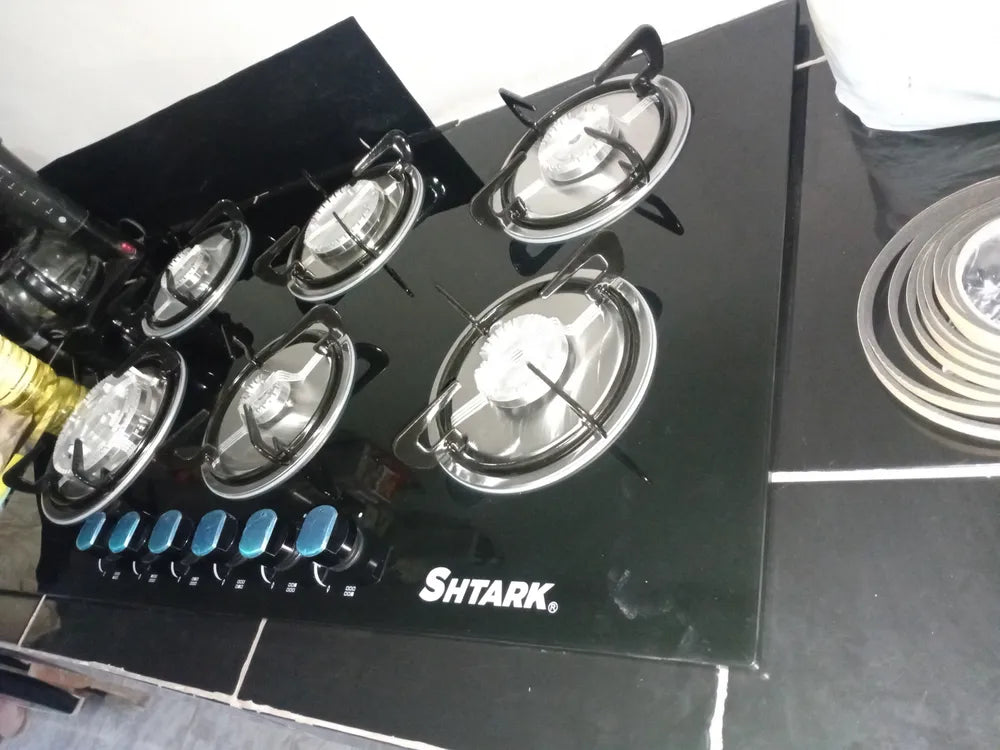 Parrilla  Shtark 6 quemadores vidrio templado