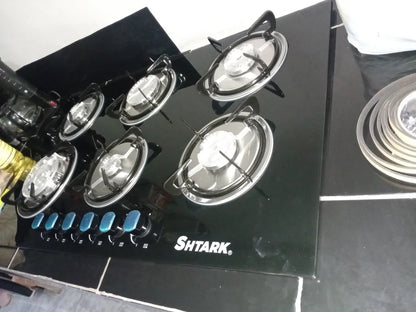 Parrilla  Shtark 6 quemadores vidrio templado