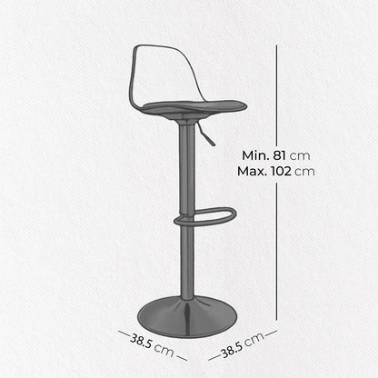 6 bancos modelo Tulip con asiento acolchado